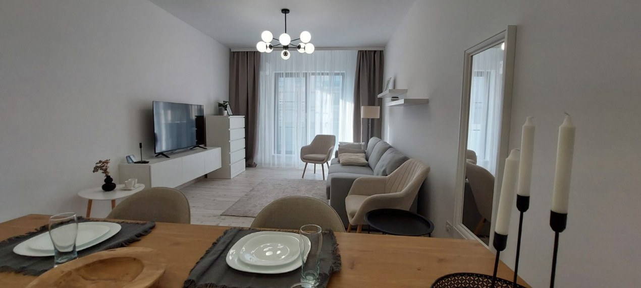 Apartament 2 camere, decomandat, Exigent Plaza, mobilat/utilat complet